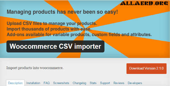 10.2. WooCommerce CSV importer