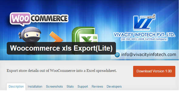 10.5. WooCommerce XLS Export Lite