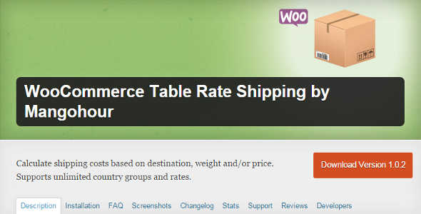 7.12. WooCommerce Table Rate Shipping by Mangohour
