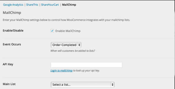 8.4. WooCommerce MailChimp