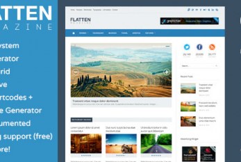 Flatten Magazine – responsive premium šablona